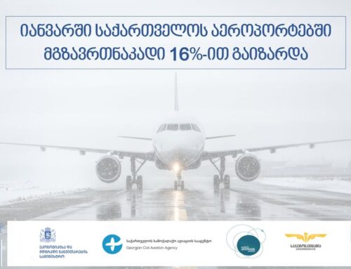 იანვარში საქართველოს აეროპორტებში მგზავრთნაკადი 16-ით გაიზარდა